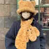 Sombrero de Pescador con Orejas de Felpa Estampado Tigre Peludo para Mujer, Invierno, Leopardo, Cálido para el Cuello, Frío, Lindo