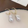 Pendientes de plata con forma de aguja, pequeños, frescos, dulces, con diamantes y cristales, con forma de flor de amor y perla, pendientes de moda, elegantes, de celebridades de Internet, para mujer.