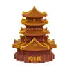 Jingdezhen Longzhuge Ornaments de Resina Artesanato Decorativo Estatuetas Ponto Turístico Vendedor de Rua Fonte DIY Acessórios de Roda da Fortuna