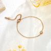 Pulseira de diamante único de aço titânio de corpo inteiro que não desbota para mulheres estilo ins estilo frio pulseira retrô simples para namoradas corrente fina vermelha online
