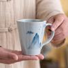 Taza Antigua Pintada a Mano Azul Paisaje Cerámica Oficina Personal Para Hacer Té Anti-escaldaduras Asa de Mano Taza de Té Taza de Té