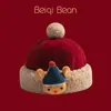 Chapéu de Bebê Outono e Inverno Vermelho Festivo Forrado com Lã Chapéu de Proprietário para Meninos e Meninas Quente Estilo Ano Novo Chapéu de Proprietário Tendência