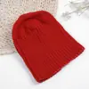 Suéter de Invierno para Mujer Gorro de Punto de Tapa Alta Todo Fósforo Color Sólido Gorro de Lana para Estudiante Taobao Caliente Espesado Gorro Cálido