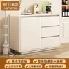 Aparador Hecho a Medida de Madera Maciza para Uso Doméstico, Minimalista Moderno Montado en la Pared para Sala de Estar, Gabinete Integrado de Almacenamiento de Cocina y Preparación de Comidas