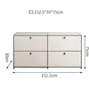 Mueble Lateral Modular Combinado de Acero Inoxidable para USB Estilo Coreano Simple Popular en Instagram Internet Gabinete de Almacenamiento Hogar