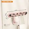 Fila de Ganchos Giratorios de Ventosa Dopamina, Gancho Adhesivo Fuerte sin Taladro para Baño, Cocina, Entrada y Detrás de la Puerta