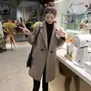 Abrigo de Lana Negro para Mujer Petite de Longitud Media 2026 Nuevo Estilo Versión Coreana Primavera/Otoño Temporada Inversa Abrigo Corto de Lana