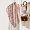 Bufanda de Georgette de Seda para Mujer, Nuevo Estilo Primavera y Otoño, Elegante Bufanda de Seda, Chal de Lujo Ligero, Bufanda Versátil, Bufanda Fina de Seda