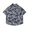 Una nueva camisa pastoral de verano cálida con flores de plantas hawaiana de manga corta camisa casual de vacaciones
