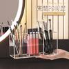 Cilindro de Almacenamiento de Brochas de Maquillaje Acrílico Transparente Tocador Lápiz Labial Lápiz de Cejas Sombra de Ojos Escritorio Espejo de Gabinete Almacenamiento de Cosméticos