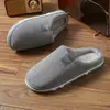 Novas Pantufas de Algodão de Inverno Plus Size para Interior Versátil Tendência Casal Bico Fechado Pantufas Quentes Confortáveis Simples Pantufas de Algodão