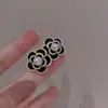 Pendientes de Botón de Perla Camelia 2022 Florales Vintage para Mujer Verano Pendientes de Nicho Lujo Ligero Artesanía Exquisita Pendientes