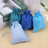 Bolsa de cáñamo con cordón color cáñamo, bolsa de cordón para almacenamiento, bolsa de cáñamo, en stock, bolsa de embalaje de lino al por mayor, monedero, bolsa de sachet