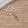 Gancho para chaveiro corrente de quatro seções anel plano galvanizado abertura gancho para chaveiro de brinquedo corrente de 4 seções fecho de chaveiro acessórios para joias DIY