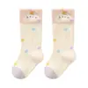 Calcetines para bebé, nuevo producto de otoño, algodón grado A, sin costuras, con lazo, ajuste holgado, no restrictivos, transpirables, calcetines altos para niños