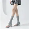 Calcetines sin pies estilo japonés, algodón puro, transpirables, antideslizantes, calcetines acanalados hasta la mitad de la pantorrilla para mujer, estilo universitario de verano, adelgazantes, versátiles, calcetines superpuestos