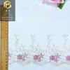 Hilo de Color Rosa Leche Seda Malla Bordada Código de Barras Colorido 19cm Accesorios Ropa Infantil Encaje Falda Encaje Lolita