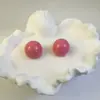Joyas Lingge Estilo Vacacional Europeo y Americano Pendientes de Aro Pequeños Geométricos de Colores Dulces Pendientes de Resina Brillantes Estilo Fresco Ins