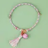 Cuerda de Colores al por Mayor Modelo Nuevo 2026 Hilo de Algodón Cuerda Roja Cuerda Trenzada Pulsera Colorida Ajustable para Adultos y Niños Pequeño Regalo