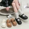 Zapatos Mary Jane Perforados para Mujer Verano Universidad Sencillos Combinan con Todo Sandalias y Pantuflas Birkenstocks para Casa y Exteriores Pantuflas de Punta Cerrada de Color Sólido