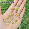 Acessórios de Nail Art Bola de Diamante Empilhada Dourada Outono e Inverno Diamante Empilhado Acabado Diamante de Nail Art de Alta Qualidade Quadrado Gordo Octogonal Branqueamento Diamante de Nail Art Diamante