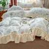 Juego de cuatro piezas clase A funda de cama de terciopelo de leche terciopelo grueso invierno terciopelo de coral alto gramaje sábana funda nórdica ropa de cama juego de tres piezas 4