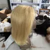 Peruca de Cabelo Humano Real Europeia e Americana Dropshipping Transfronteiriço 613 Liso Renda Frontal 5*5 Touca Cabelo Longo Liso Clareador Touca Peruca