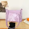 Bolsa de Hombro Transparente Color Caramelo Nueva de Primavera y Verano Bolso Cuadrado Pequeño Sencillo Versátil Bolso Dolor de Niña Bolso Cruzado de Hombro para Mujer