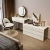 Jy06-Nova Penteadeira Quarto Moderno Mesa de Maquiagem Casual Cômoda Gavetas Armário Pequeno Integrado Espelho de Maquiagem