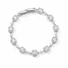 Pulseira de Latão com Zircônia Nova Popular Vendida Quente Transfronteiriça, Joias Brilhantes de Nicho da Moda Dopamina de Alta Qualidade Atacado