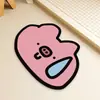 Nuevas y lindas alfombrillas de baño de tierra de diatomeas con temática de dibujos animados, absorbentes y de secado rápido, adecuadas para baños y aseos, con propiedades antideslizantes