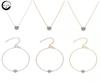 Collar con Colgante de Cadena para Clavícula de Mujer con Moissanita Blanca Chapado en Oro de 18K, Clásico de Cuatro Garras, Diamante Simulado de 2 Quilates, Estilo Chanel