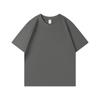 Verano 2025 300g Algodón Puro Peso Pesado Manga Corta Transpirable Cuello Redondo Media Manga Color Sólido Ropa Infantil Camiseta para Niños y Niñas