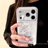 Adequado para capa de celular Apple 17 Pro Max iPhone 16, proteção completa da lente, estilo coreano moderno, design de lírio de renda para mulheres