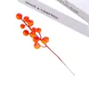 Fruta do Azevinho Fa Cai Guo Fruta Vermelha Flor de Ano Novo Balde de Flores Material Decoração Festival da Primavera Flor Artificial Flor Falsa Atacado