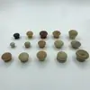 Manija de Madera Maciza de Doble Agujero para Cajón Manija de Champiñón Mueble Armario Puerta de Armario Manija Pequeña Niños Redonda Manija de Haya