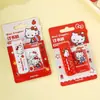 Conjunto de Mini Grampeador Original Série Hello Kitty da Sanrio para Estudantes, Grampeador Portátil para Provas e Documentos, Atacado