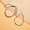 Venta Caliente Amazon Estilo Nepal Algodón y Lino Tejido Pulsera de Tobillo con Cuentas de Arroz Traje Cuerda de Tobillo de Actividad Colorida