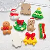 Serie Navideña Brillante Muñeco de Nieve Accesorios de Resina Pegamento Crema Kit de Materiales para Decoración de Funda de Teléfono Pin de Pelo Árbol de Navidad DIY
