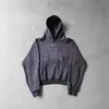 Sudadera con capucha Estilo Oscuro Y2K Rasgada Gótica Mismo Estilo Ins High Street Americano Nuevo Estilo Transfronterizo Otoño e Invierno 2025
