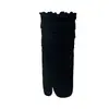 Calcetines Finos de Verano para Mujer, Calcetines de Encaje Estilo Ballet para Dos Dedos, Calcetines de Malla Hueca Transpirables de Longitud Media Caídos con Adorno de Encaje