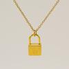 Amazon Europeo y Americano Diseño Personalizado Transfronterizo Collar con Letra del Alfabeto Inglés 26 Colgante de Candado Collar Joyería para Mujer