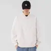 Chaqueta de cuello mao para hombre, Otoño e Invierno, Marca de moda, Estilo pareja, Cardigan holgado de color liso, Chaqueta superior cálida casual americana