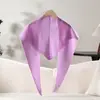Chal de Cachemira para Mujer 100% Cachemira Pura Nueva Moda Color Sólido Tejido Hueco Bufanda Triangular Cálida