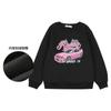 Roupas Infantis Dk Comércio Transfronteiriço Modelos Outono e Inverno para Meninos e Meninas, Moletons Quentes com Forro de Lã, Tops Soltos e Espessados para Crianças Maiores