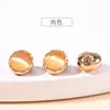 Elegantes y sofisticados botones de piedra ojo de gato, exquisitos accesorios para camisas, colección de botones decorativos de metal de lujo ligero