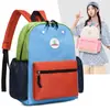 Mochila de moda y sencilla, con bloques de color, fresca y elegante, para chicas de secundaria, estudiantes de preparatoria y universidad, mochila de viaje para mujer estilo coreano