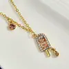 Venta Directa de Fábrica Personalizada Moda Cadena para Clavícula Collar con Colgante de Circonita Nuevo Diseño Calidad Ins Estilo Minimalista Europeo y Americano