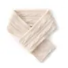 Cachecol Pequeno de Tricô de Lã Grosso de Cinco Agulhas e Três Fios para Outono e Inverno, Unissex, Cachecol de Caxemira, Cor Sólida, Proteção contra Frio, Proteção para o Pescoço, Aquecedor de Pescoço de Tricô