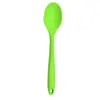 Colher pequena de silicone colher colher colher de mistura colher de cozinha colher de salada utensílios de cozinha de silicone colher para comer fornecimento transfronteiriço